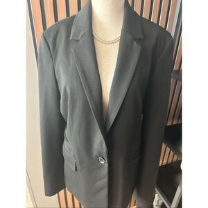 Express black work blazer size 12 one button stylish work attire